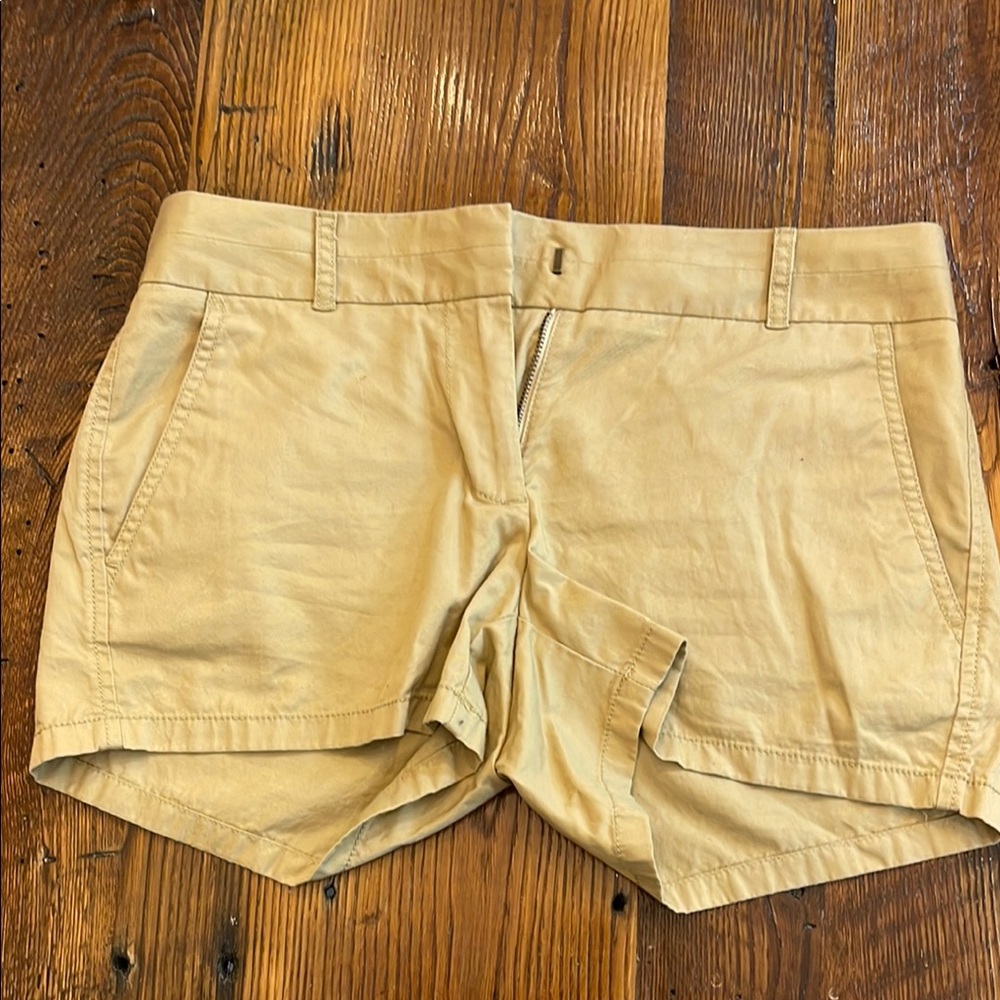 J. Crew Tan Cargo Shorts with Textured Fabric and Relaxed Fit